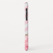 ピンクグリッター、シェブロンストライプパーソナライズされた Case-Mate iPhoneケース (裏面/左)