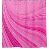 ピンクグリッター シャワーカーテン (正面)