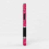 ピンクグリッター、ジェムモノグラムの、 Case-Mate iPhoneケース (裏面/右)