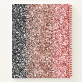 ピンクグリッター&スパルクルモノグラデーショングラム ノートブック (裏面)