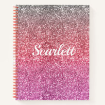 ピンクグリッター&スパルクルモノグラデーショングラム