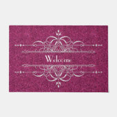 ピンクグリッター ドアマット (正面)