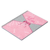 ピンクグリッター ノートブック (左側)