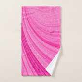 ピンクグリッター バスタオルセット (ハンドタオル)