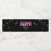 ピンクグリッター、バチェロレッテ ペットボトルラベル (シングルラベル)