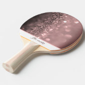 ピンクグリッター パーソナライズされた 卓球ラケット (正面アングル)