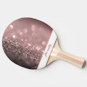ピンクグリッター パーソナライズされた 卓球ラケット (横)