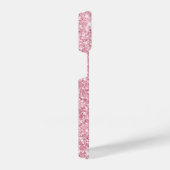 ピンクグリッター パーソナライズされた iPhoneケース (右側面)