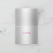 ピンクグリッター&ボウサンキューカード サンキューカード (内部)