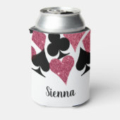 ピンクグリッター ヴェガス テーマ ブライズメイド オーダーメイド ネーム 缶クーラー (缶裏面)