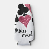 ピンクグリッター ヴェガス ブライズメイド ボトルクーラー (正面)