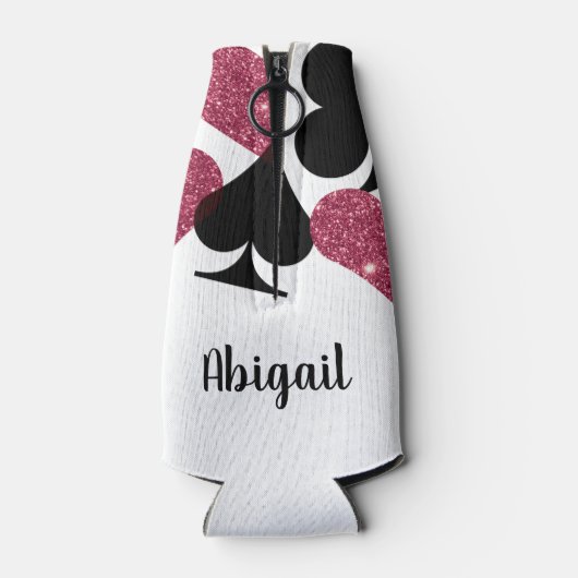 ピンクグリッター ヴェガス ブライズメイド ボトルクーラー (裏面)