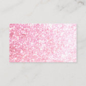 ピンクグリッター《写真》ぼけ味アポイントメントカード 名刺 (裏面)