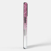 ピンクグリッター、名前とモノグラムガーリー、 Case-Mate iPhoneケース (裏面 / 右)