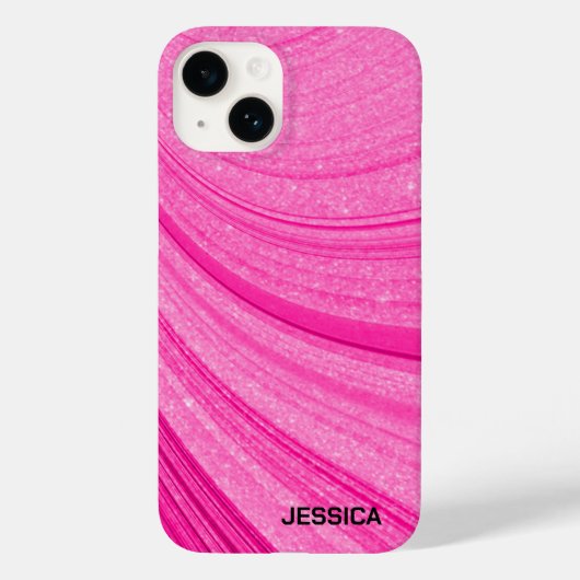 ピンクグリッター Case-Mate iPhoneケース (裏面)