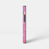 ピンクグリッター iPhoneケース (左側面)