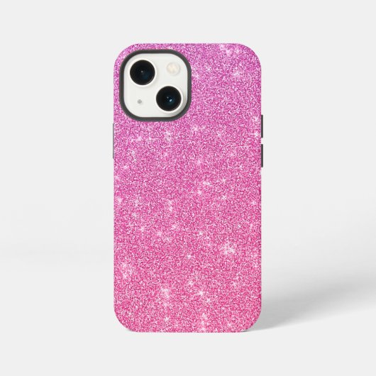 ピンクグリッター iPhoneケース (裏面)