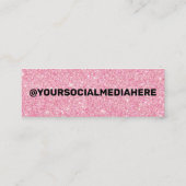 ピンクグリッターTwitter Facebook Instagram スキニー名刺 (裏面)