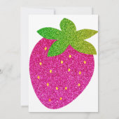 ピンクグリッターY2Kいちご2歳誕生日 招待状 (裏面)