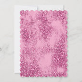 ピンクグリッツグリッタースパークル16誕生日 招待状 (裏面)