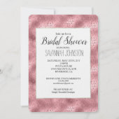 ピンクグリッツチーテプリントブライダルシャワー 招待状 (正面)
