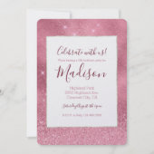 ピンクグリッツ誕生日 招待状 (正面)