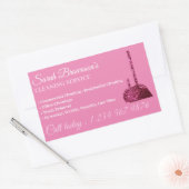 ピンクグリッツGlam清掃サービス清掃員 長方形シール (封筒)