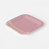 ピンクグリッド女の子ベビーシャワープレート ペーパープレート (傾斜あり)