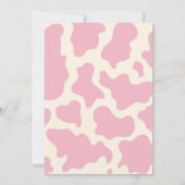 ピンクグリーナリーハイランドカウファームガール誕生日 招待状 (裏面)