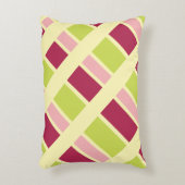 ピンクグリーンとブルゴーニュ アクセントクッション (正面(垂直))