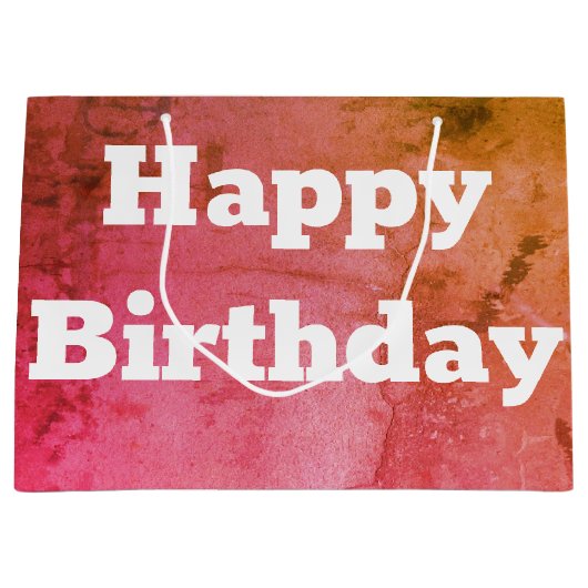 ピンクグリーンと金ゴールド ラージペーパーバッグ (正面)