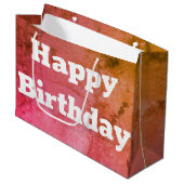 ピンクグリーンと金ゴールド ラージペーパーバッグ (正面アングル)