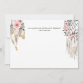 ピンクグリーンのタガ〔雄ジカの〕枝角ボホドリームキャッチャー部族 セーブザデート (裏面)