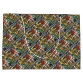 ピンクグリーンイエローディアー ラージペーパーバッグ (裏面)