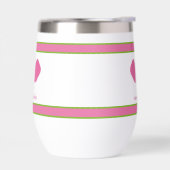 ピンクグリーンカスタム文字ピックルパーソナライズされたボール (左面)