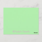 ピンクグリーンカップケーキありがとうはがき3 ポストカード (裏面)