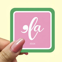 ピンクグリーンカマラ2024彼女の名前を言う スクエアシール