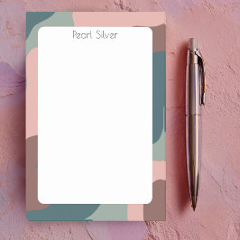 ピンクグリーンカーブカスタムシックモノグラムパーソナライズされた ポストイット