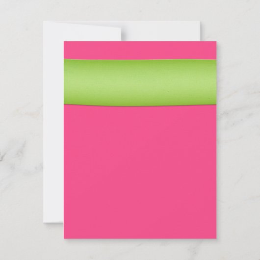 ピンクグリーンガーベラデイジーブライダルシャワー招待 招待状 (裏面)