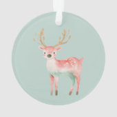 ピンクグリーンクリスマスツリー金ゴールド星 オーナメント (裏面)