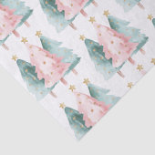 ピンクグリーンクリスマスツリー金ゴールド星 薄葉紙 (詳細)