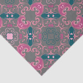 ピンクグリーングレー華美パタ渦巻形のーン分離 薄葉紙 (詳細)