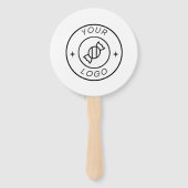 ピンクグリーンゴルフカートパーソナライズされたおもしろい ハンドファン (裏面)