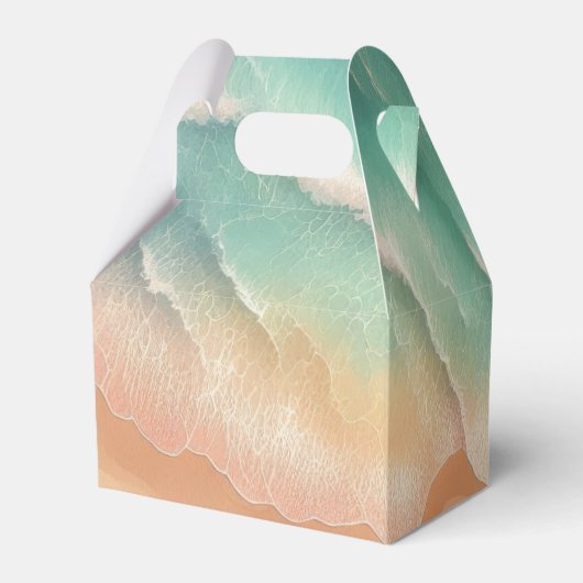 ピンクグリーンサニー海ビーチサマーパーティー結婚ズ フェイバーボックス (裏面サイド)