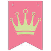 ピンクグリーンストリップ赤ちゃんシャワーのバンティングフラグ バンティングフラッグ (第1の旗)