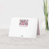 ピンクグリーンダイヤモンドパステルのグリーティングカード カード (裏面)