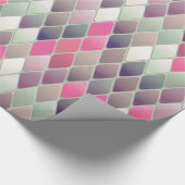 ピンクグリーンダイヤモンドパステルラッピング紙 ラッピングペーパー (角)