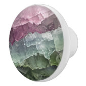 ピンクグリーントルマリン宝石パターン セラミックノブ (右)