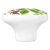 ピンクグリーンドッグウッド手絵を描春花 セラミックノブ (側面)