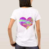 ピンクグリーンハートTシャツ Tシャツ (裏面)